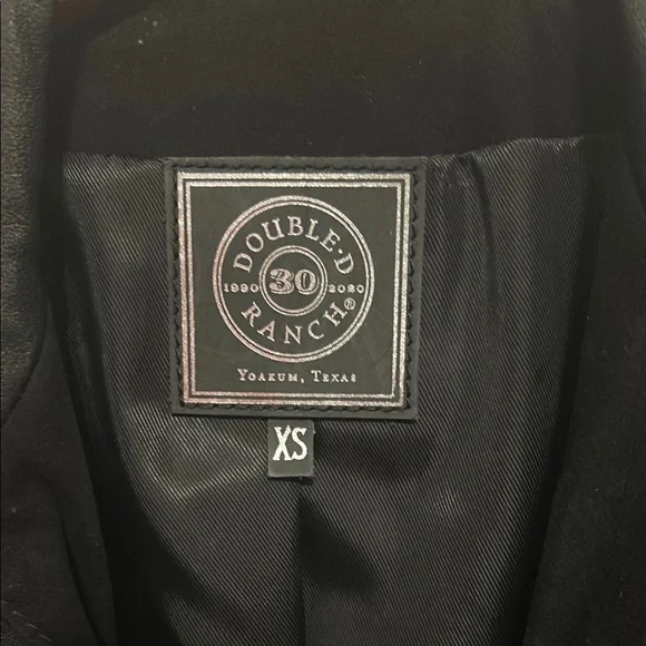 Double D Ranch Black Leather Jacket with Silver Details - Picture 2 of 5